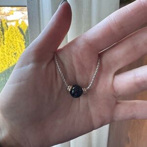 John Medeiros Chain with Black pearl & gold accents